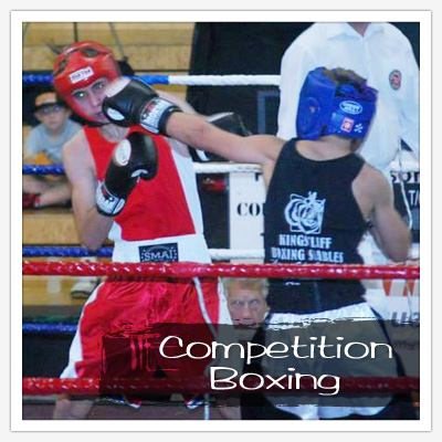 Competition boxing bout